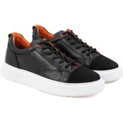 Resim Desa Arelana Siyah Erkek Deri Spor Ayakkabı 