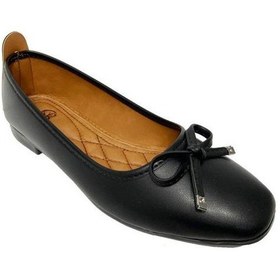 Resim Bienn 5603 Deri Trend Fashıon Kadın Babet Sıyah 