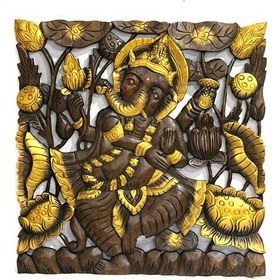 Resim River World Duvara Asılabilen Pano El Oyması Ahşap 