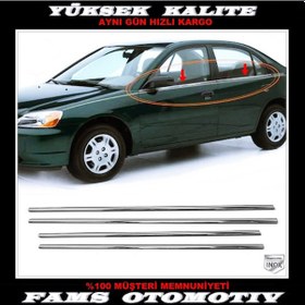 Resim Honda Cıvıc Krom Cam Çıtası 4 Prç. 1996-2001 P. Çelik 
