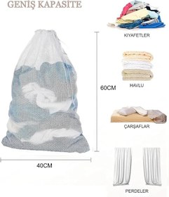 Resim Orret Home Çamaşır Yıkama Filesi: Dayanıklı ve Koruyucu Çamaşır Torbası, Hassas Giysiler İçin Mükemmel Koruma, Perde Yıkama Filesi (40 X 60) 