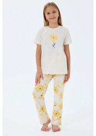 Resim Rolypoly Kız Çocuk Krem Pijama Takım KREM 