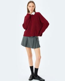 Resim Basic Triko Kazak Yuvarlak Yaka Uzun Kollu Regular Fit 