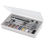 Resim Tchibo Şekilli Çıt Çıt Seti, 80 Plastik 20 Gümüş Metal Çıtçıt Seti, Tornavida Ve Kıskaç Kuponlu 