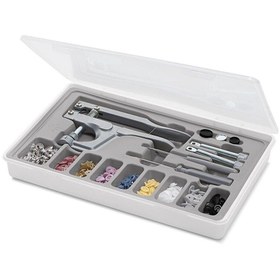 Resim Tchibo Şekilli Çıt Çıt Seti, 80 Plastik 20 Gümüş Metal Çıtçıt Seti, Tornavida Ve Kıskaç Kuponlu 