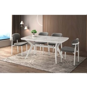 Resim Beyaz Mobilgen Siesta Sandalye Gri - Beyaz 