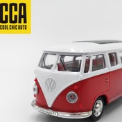 Resim CCA 1:38 Ölçekli VOLKSWAGEN T1 Otobüs için Kırmızı - Geri Çekme Eylemi, Alaşım Koleksiyonluk Araba Modeli, Gençler İçin Mükemmel Noel Hediyesi 