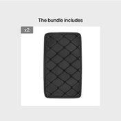 Resim Gaojunshop01 Siyah 2li Premium Suni Deri Kolçak Yastığı Ergonomik Tasarım Dayanıklı Konsol Koruyucu 