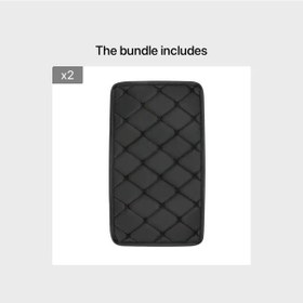 Resim Gaojunshop01 Siyah 2li Premium Suni Deri Kolçak Yastığı Ergonomik Tasarım Dayanıklı Konsol Koruyucu 