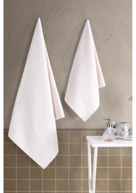 Resim Maisonart Royal 50x90 70x140 Cm 2'li Banyo Havlu Seti, %100 Pamuklu Havlu Takımı Krem 