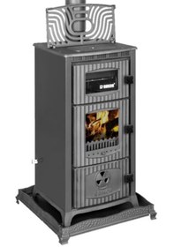 Resim Rekor Lima Tuğlalı Kuzineli Döküm Şömine 6 Parça Boru Hediyeli 