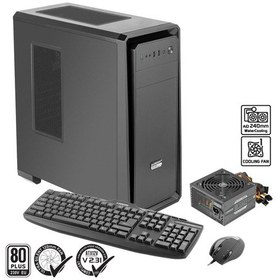 Resim Green Pars Evo Skd 1x120mm 1x3.2 2x2.0 Usb Bilgisayar Kasası 400w 80+ Standart Sertifikalı Ups + Klavye + Mouse 