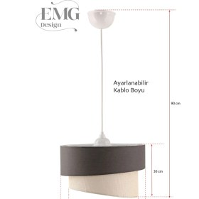 Resim Manolya Modern Kumaş Başlıklı 2 Katlı Yatak Odası Çocuk Odası Salon Mutfak Hol Avize 