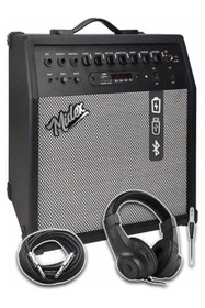 Resim AyrStore MGA-50HD Elektro Gitar Amfisi 50 Watt USB Bluetooth Şarjlı 4 girişli (Kulaklık ve Kablo Dahil) 