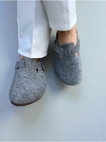 Resim Mycorni Doğal Mantar Tabanlı Unisex Anatomik Yün Keçe Terlik 