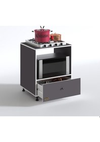 Resim Kenzlife ocak dolabı nevresel gri 85*70*60 XLARGE çekmeceli hazır mutfak klasik setüstü ocak için sabit tabla 