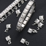 Resim 1 adet A-Z Charm Modülü Harf Bileklik Modülü Boncuklar & Özel Bileklik Tasarımları için Boncuk Assortileri, İdeal Bayram Hediyesi Boncuk Aksesuarları 
