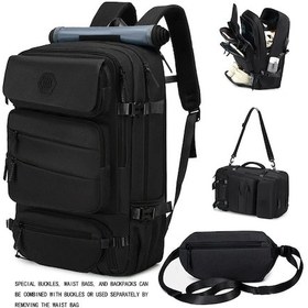 Resim Chuangyinshop Enoshı Profesyonel Laptop Sırt Çantası Black Waist Bag Ayakkabı Bölmeli 173 Inç Çok Bölmeli Dayanıklı Polyester İş Okul Seyahat - Siyah 