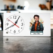 Resim Karikatürlü En İyi Erkek Balıkçı Masa Saati 