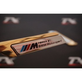 Resim M POWER Dk Tuning Bmw By Motorsport Çamurluk Yanı 3m 3d Krom Metal Logo Amblem 