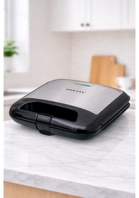 Resim Sokany SK-08053 1200 W Yapışmaz Plakalı Dikey Saklanabilir Mini Tost Makinesi 