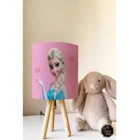 Resim Talia Home Elsa Desenli Elsalı Çocuk Odası Abajur TLAB-069 TLAB-069 
