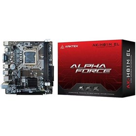 Resim Arktek Alpha Force AK-H81M EL DDR3 1600 MHz OC VGA/HDMI PCIe 2.0 1150P mATX Anakart 