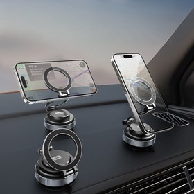Resim Go Des GD-HD238 360 Derece Dönebilen Vakum Özellikli Magnetik Telefon Tutucu - Siyah 