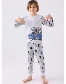 Resim Rolypoly Erkek Çocuk Gri Pijama Takımı 5274-45637 Gri 