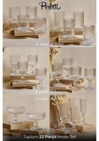 Resim Perotti Imola 22 Parça Cam Bardak Takımı 