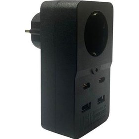 Resim Isıya Dayanıklı Termal Akım Korumalı 1 Priz Girişli 2 Usb Girişli 2 Type-c Girişli Pirz 