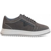 Resim 2182-dropland Hakiki Deri Üst Kalite Anatomik Tabanlı Erkek Günlük Sneakers Ayakkabı Füme 