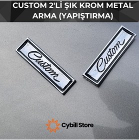 Resim CybillStore Custom Şık Krom Metal Arma 2'li 