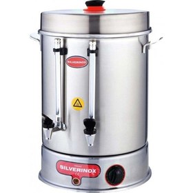 Resim Silverinox 1905 80 Bardaklık Basmalı Metal Musluklu Çay Makinesi 