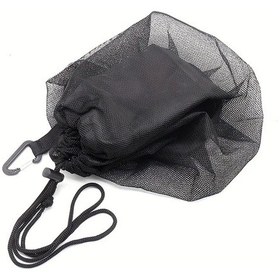 Resim Elmpaly Dayanıklı Siyah Basketbol Sırt Çantası - Fileli Cep Askılı Top Bag Gym Okul Seyahat Siyah 