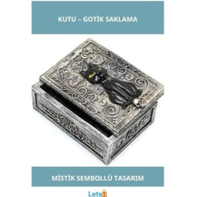 Resim Mistik Grave Polyester Kedi Tasarımlı Kutu 1 Adet 