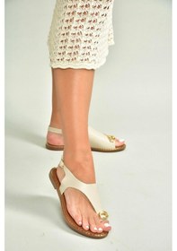 Resim Fox Shoes U652227109 Bej Kadın Sandalet Bej-suni Deri 