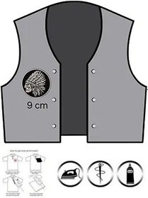 Resim Hint İşlemeli Yama | "Biker Yaması" Motosiklet Yeleği ve Motosiklet Yelekleri için Isı Transferi Çıkartma Motosiklet Kıyafeti Süsleme İşlemesi Pilot Motosiklet Ceketleri Kendin Yap 