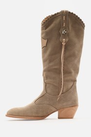 Resim Nobrand El Yapımı Kösele Taban Hakiki Dana Derisi Püsküllü Western Çizme 