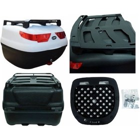 Resim Maxem Sl 40 Full Set Motosiklet Arka Çantası Beyaz 