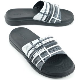 Resim Gezer Erkek Yazlık Eva Islak Zemine Uygun Günlük Ev Bahçe Havuz Banyo Terlik Siyah 