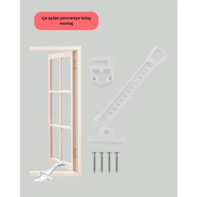 Resim Zero Land Storozal Çocuk Güvenliği Için Cam Pencere Kilidi 3 Adet 