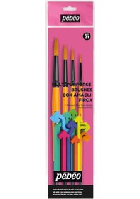 Resim Pebeo Yuvarlak Uçlu Sentetik Fırça 4lü Set 21 