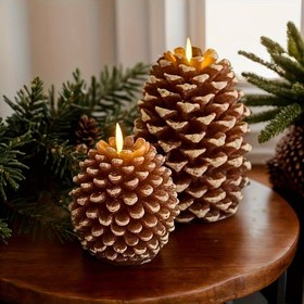 Resim 2 adet Silikon Çam Çiçeği Mum Kalıpları - Mumlar, Reçine El Sanatları, Sabun, Balmumu için Açık Çam Çiçeği Şekilleri - Yapışmaz Kolay Çıkarma, Tekrar Kullanılabilir ve Dayanıklı - Babalar Günü Hediyeleri, Noel, Doğum Günü, Düğün - DIY Tatil Süsleri ve Parti Hediyeleri, Çam Çiçeği Mum Tutucu, El Sanatları Malzemeleri, Doğal Estetik, Kolay Çıkarma Malzemesi, Mum Yapımı, Dekoratif Kalıplar, Dayanıklı Silikon, El Sanatları Tutkunları 