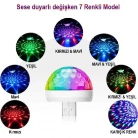 Resim USB Girişli Sese Duyarlı Disko Topu 