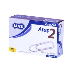 Resim MAS 220 Ataş 25 mm No:2 100 Adet - Metalik Gri 