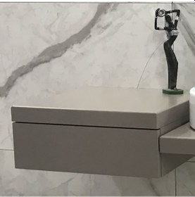 Resim Kale Eternal 50Cm Banyo Dolabı (Bas-Aç Çekmece) (Kompakt Laminat) Çok Renkli 