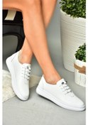 Resim Fox Shoes P555461003 Beyaz Hakiki Deri Kadın Spor Ayakkabı Sneakers Beyaz 