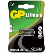 Resim GP CR123A 3V Lityum Blister Pil 1 Adet 