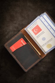 Resim Araç Ruhsat Kılıfı / Kabı - kestane 